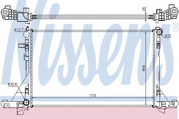 NISSENS 630733 Радиатор, охлаждение двига
