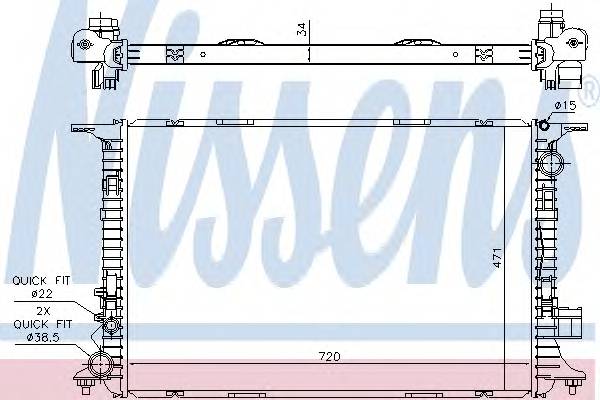 NISSENS 60326 Радиатор, охлаждение двига