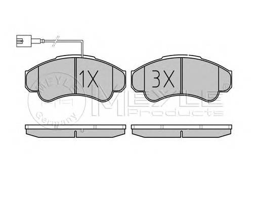 MEYLE 025 239 1919/W Комплект гальмівних колодо...