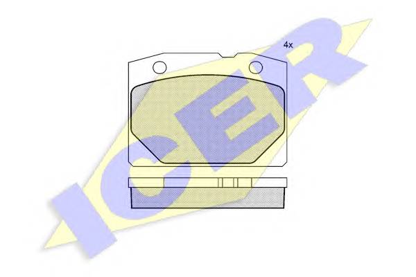 ICER 180155 Комплект тормозных колодок