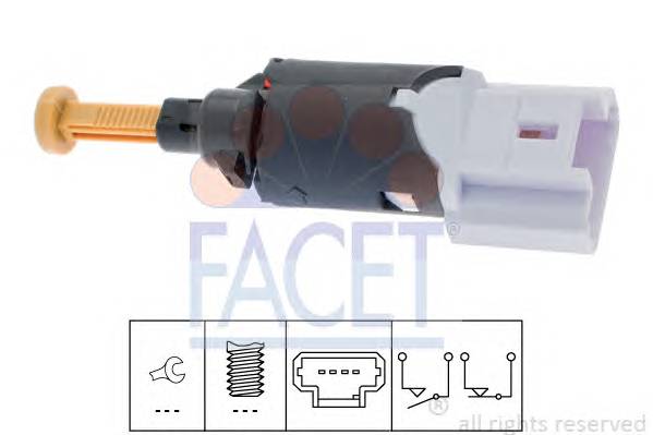 FACET 7.1197 Вимикач ліхтаря сигналу га...