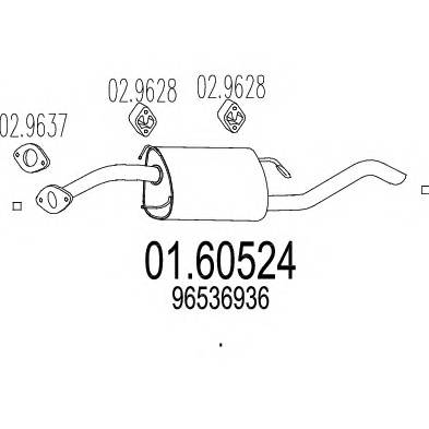 MTS 01.60524 Глушитель выхлопных газов 