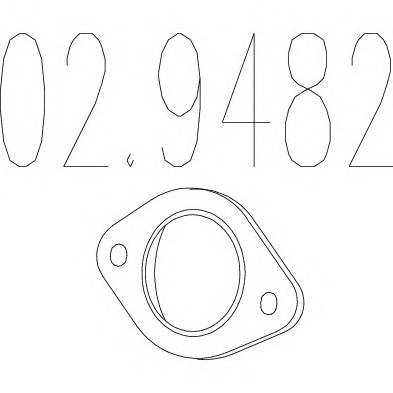 MTS 02.9482 Прокладка, труба выхлопног