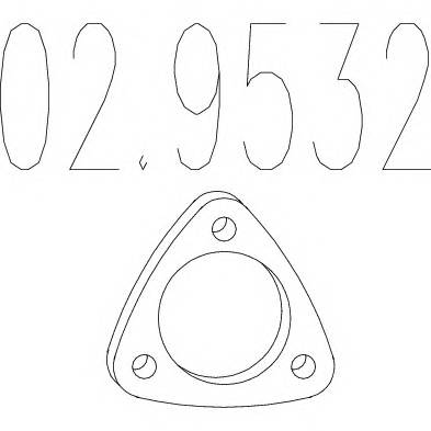 MTS 02.9532 Прокладка, труба выхлопног