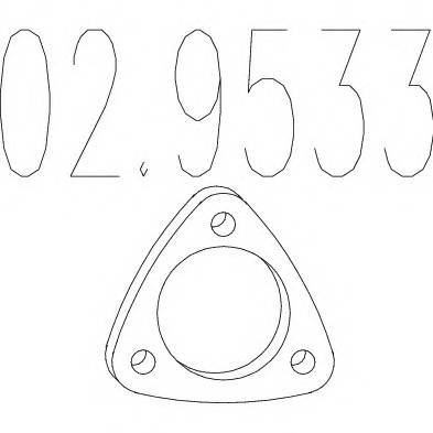 MTS 02.9533 Прокладка, труба выхлопног�