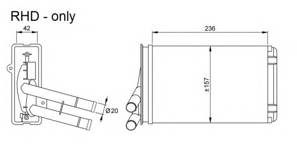 NRF 54302 Теплообменник, отопление с