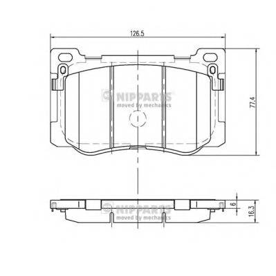 NIPPARTS N3600549 Комплект тормозных колодок... NIPPARTS N3600549 Комплект тормозных колодок...