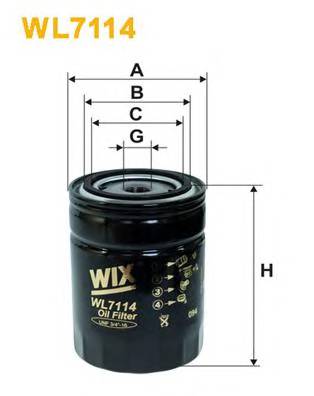 WIX FILTERS WL7114 Масляный фильтр WIX FILTERS WL7114 Масляный фильтр