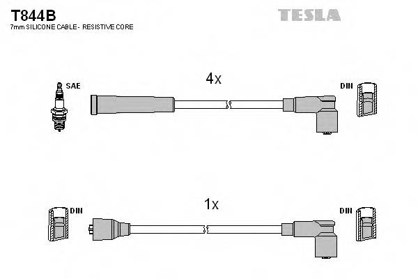 TESLA T844B Комплект проводов зажигани