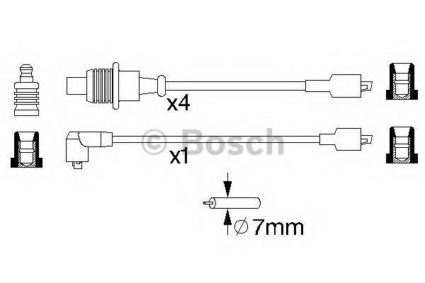 BOSCH 0 986 357 128 Комплект проводов зажигани
