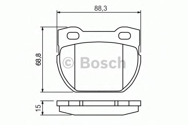 BOSCH 0 986 424 827 Комплект гальмівних колодо...