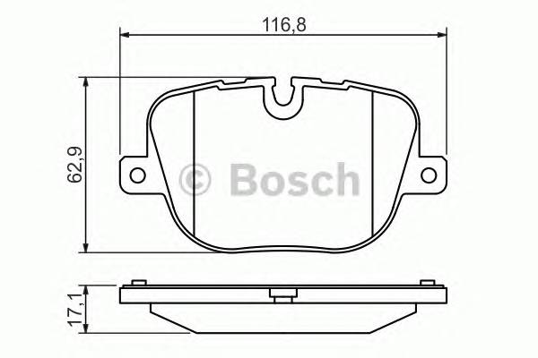 BOSCH 0 986 494 409 Комплект гальмівних колодо... BOSCH 0 986 494 409 Комплект гальмівних колодо...