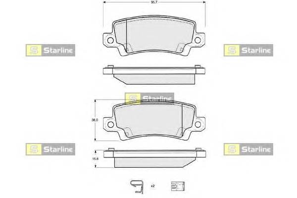 STARLINE BD S327 Гальмiвнi колодки, к-кт. STARLINE BD S327 Гальмiвнi колодки, к-кт.