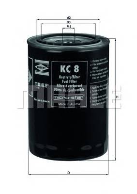 KNECHT KC 8 Паливний фільтр KNECHT KC 8 Паливний фільтр
