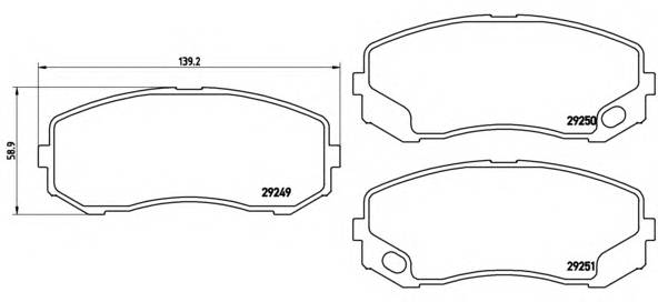 BREMBO P 54 043 Комплект гальмівних колодо... BREMBO P 54 043 Комплект гальмівних колодо...