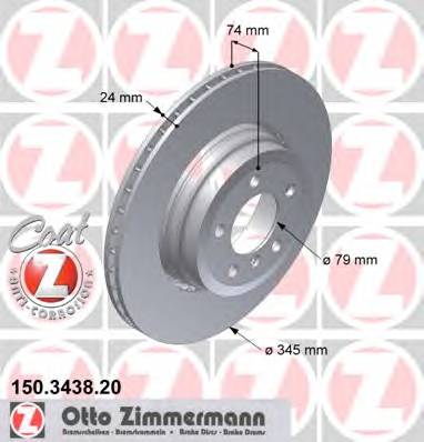 ZIMMERMANN 150.3438.20 Тормозной диск