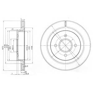 DELPHI BG2758 Гальмівний диск