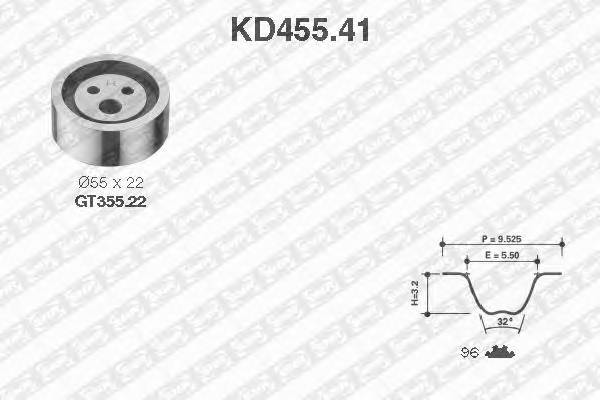 SNR KD455.41 Комплект ременя ГРМ SNR KD455.41 Комплект ременя ГРМ