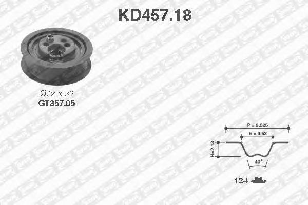 SNR KD457.18 Комплект ременя ГРМ SNR KD457.18 Комплект ременя ГРМ