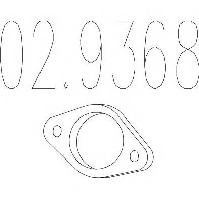 MTS 02.9368 Прокладка, труба выхлопног