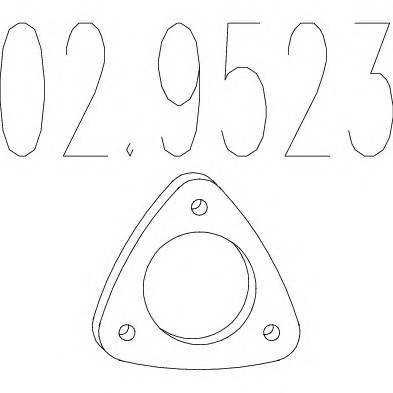 MTS 02.9523 Прокладка, труба выхлопног