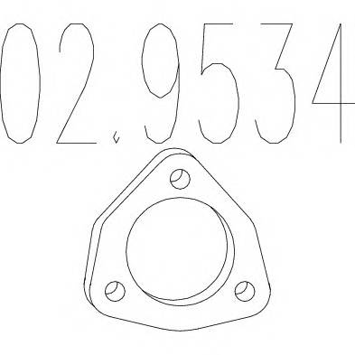 MTS 02.9534 Прокладка, труба выхлопног