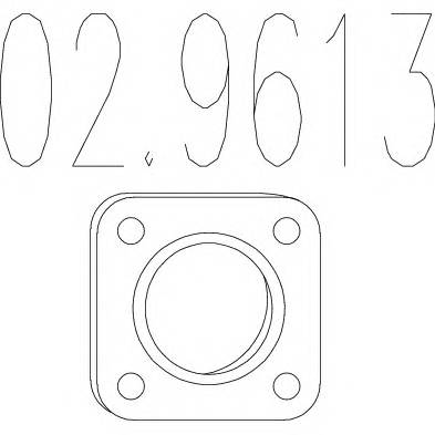 MTS 02.9613 Прокладка, труба выхлопног