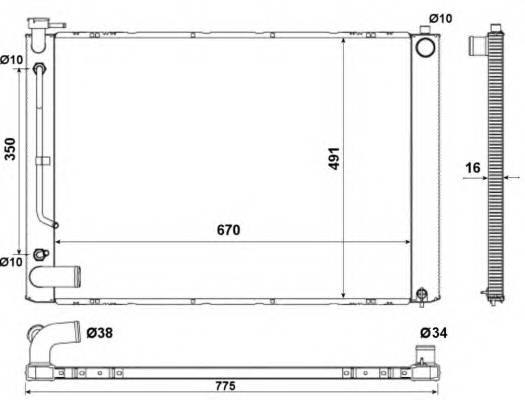 NRF 53681 Радиатор, охлаждение двига... NRF 53681 Радиатор, охлаждение двига...