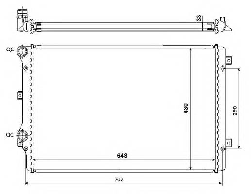 NRF 53816 Радиатор, охлаждение двига