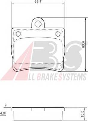 A.B.S. 37006 Комплект тормозных колодок... A.B.S. 37006 Комплект тормозных колодок...