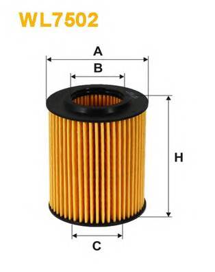 WIX FILTERS WL7502 Масляный фильтр WIX FILTERS WL7502 Масляный фильтр