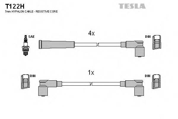 TESLA T122H Комплект проводов зажигани