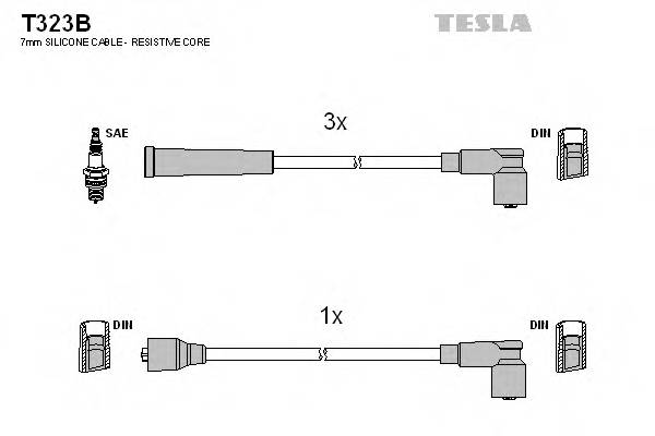 TESLA T323B Комплект проводов зажигани