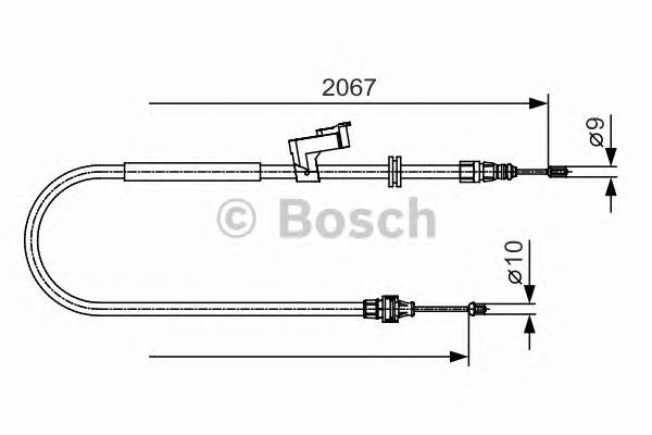 BOSCH 1 987 482 134 Трос, стояночная тормозная 