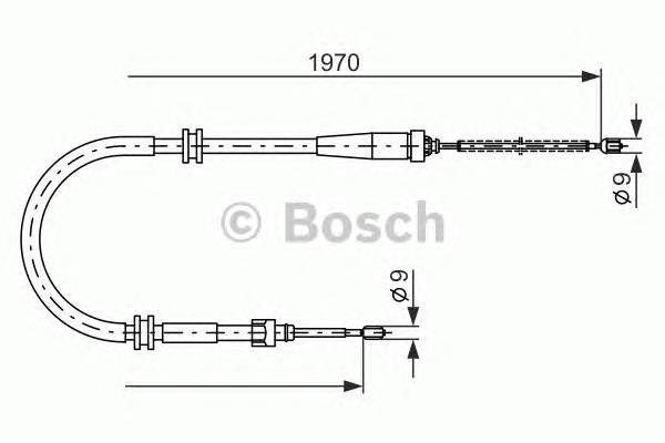 BOSCH 1 987 482 253 Трос, стоянкова гальмівна с...
