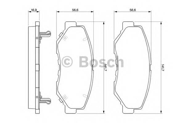 BOSCH 0 986 424 809 Комплект тормозных колодок