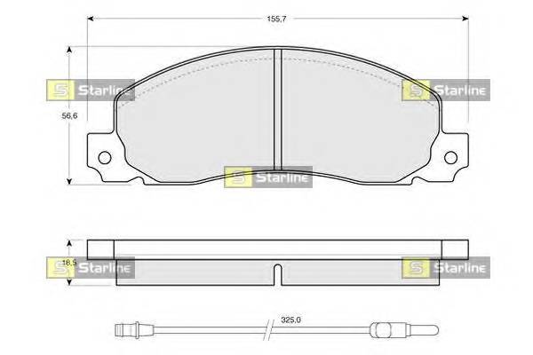 STARLINE BD S146 Гальмiвнi колодки, к-кт.
