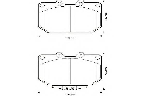 JURID 572252J Комплект тормозных колодок