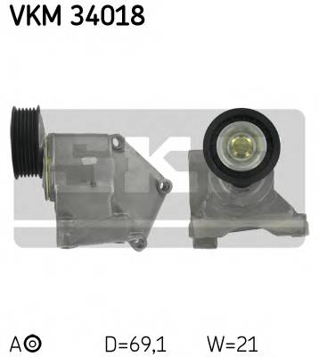 SKF VKM 34018 Натяжной ролик, поликлинов