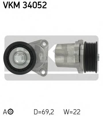 SKF VKM 34052 Натяжной ролик, поликлинов