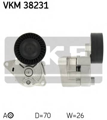SKF VKM 38231 Натяжний ролик, поліклінов...