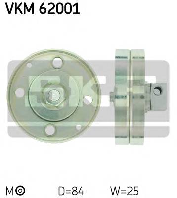 SKF VKM 62001 Натяжний ролик, поліклінов... SKF VKM 62001 Натяжний ролик, поліклінов...