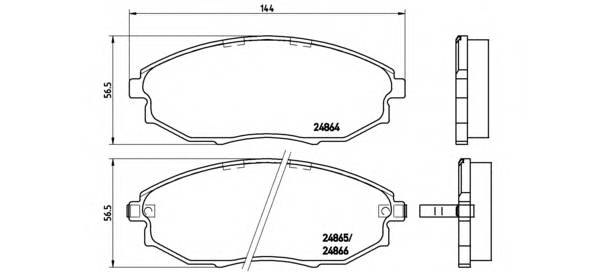 BREMBO P 10 007 Комплект гальмівних колодо... BREMBO P 10 007 Комплект гальмівних колодо...