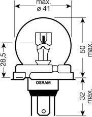 OSRAM 64198 Лампа розжарювання, фара да...