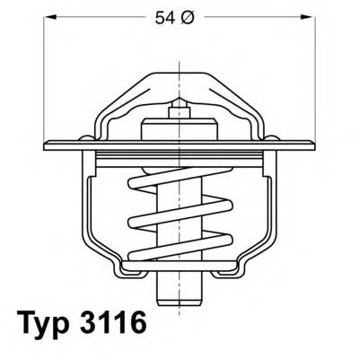 WAHLER 3116.82D Термостат, охлаждающая жид... WAHLER 3116.82D Термостат, охлаждающая жид...