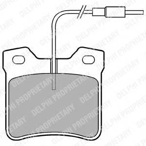 DELPHI LP667 Комплект тормозных колодок