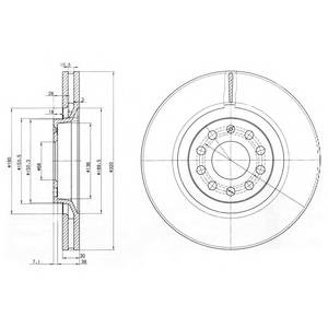 DELPHI BG3714 Гальмівний диск DELPHI BG3714 Гальмівний диск