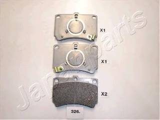 JAPANPARTS PA-326AF Комплект гальмівних колодо... JAPANPARTS PA-326AF Комплект гальмівних колодо...