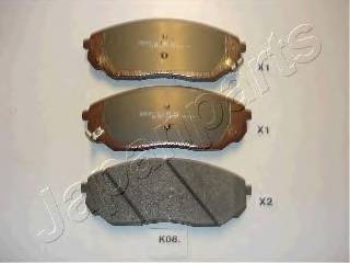 JAPANPARTS PA-K08AF Комплект тормозных колодок... JAPANPARTS PA-K08AF Комплект тормозных колодок...