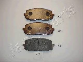 JAPANPARTS PA-K10AF Комплект тормозных колодок... JAPANPARTS PA-K10AF Комплект тормозных колодок...
